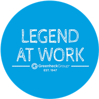 Legend At Work Sticker - Blue - Round