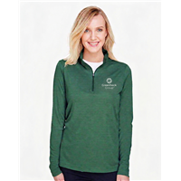 Women's Zone Sonic Heather Performance Quarter-Zip Pullover-Sport Forest
