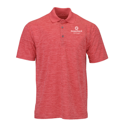 Paragon Men's Dakota Striated Heather Polo - Crimson Heather