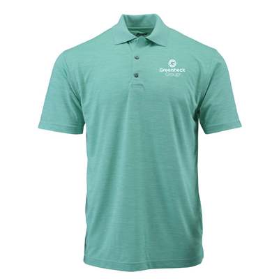 Paragon Men's Dakota Striated Heather Polo - Surf Green