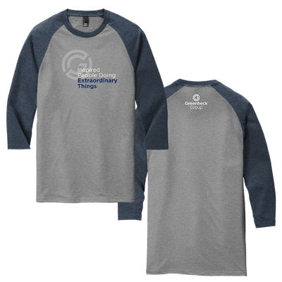 Navy Frost/Grey Frost Baseball Tee