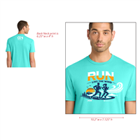 Run Like The Wind 5K Tee - Aqua