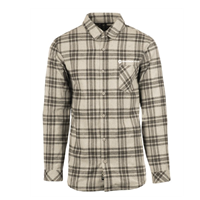 Burnside-Open Pocket Long Sleeve Flannel Shirt - Grey
