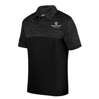 Unisex Shadow Tonal Heather Polo - Black