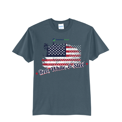 Red, White & Steel Tee