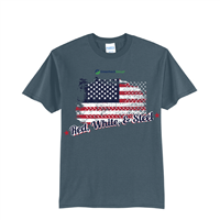 Red, White & Steel Tee