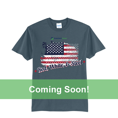 Red, White & Steel Tee