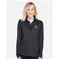 Women's Zone Sonic Heather Performance Quarter-Zip Pullover-Black
