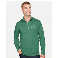 Men's Zone Sonic Heather Performance Quarter-Zip Pullover-Sport Forest