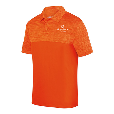 Unisex Shadow Tonal Heather Polo - Orange