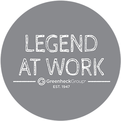 Legend At Work Sticker - Grey - Round