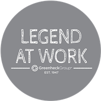 Legend At Work Sticker - Grey - Round