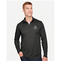 Men's Zone Sonic Heather Performance Quarter-Zip Pullover-Black